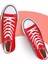 Kırmızı Unisex Model Rahat Keten Bilekli Sneaker Convers Günlük Spor Ayakkabı 1