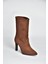 L404891302 Kahverengi Süet Ince Topuklu Kadın Bot 5