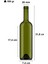 750 ml Yeşil Şarap Şişesi Gri Sentetik Mantar Tıpalı ve Bordo Kapüşonlu Dibi Çukur Cam Şişe 1 Adet 2