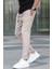 Bej Jogger Pantolon 4242 Erkek Dar Kesim Günlük Kullanım İçin %100 Polyester 4