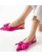 Fuşya Saten Babet Ayakkabı 2