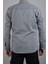 Slim Fit Erkek Kot Gömlek Gri 5
