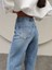 Paça Detay Likralı Wide Leg Jean 5