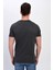 Erkek Antrasit Büyük Beden V Yaka Likralı Basic T-Shirt 4