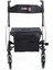 Rolatör Yürüteç Gri | Alüminyum Gövde, Katlanabilir, Oturmalı, Frenli ve Dolgu Tekerlekli DM-9102 5