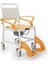 Banyo ve Tuvalet Sandalyesi Turuncu| Plastik Gövde, Lazımlıklı, Frenli Tekerlekli DM-8088A 1