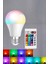 Zengezur Rgb LED Lamba LED Işık Ampul Renk Değiştirebilen 100 Watt 4