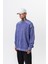 Erkek Origin Baskılı Yıkamalı Bisiklet Yaka Oversize Sweatshirt Mor 3