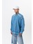 Erkek Origin Baskılı Yıkamalı Bisiklet Yaka Oversize Sweatshirt Bebe Mavi 3