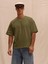 - Erkek Basic Super Pamuklu Oversize Koyu Haki Tişört 1