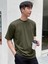 - Erkek Basic Super Pamuklu Oversize Koyu Haki Tişört 1