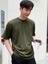 - Erkek Basic Super Pamuklu Oversize Koyu Haki Tişört 4
