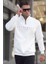 Ekru Fermuar Yaka Nakışlı Sweatshirt 6028 1