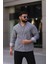 Uzun Kollu Siyah Renk Beyaz Çizgili Yarım Oversize Erkek Gömlek 6