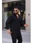 Ayrobin Uzun Kollu Siyah Renk Yarım Oversize Erkek Gömlek 6