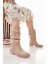 Bej Süet Çizme 1