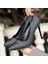 Siyah Saten Stiletto Ayakkabı 4