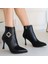 Siyah Cilt Topuklu Bot 4