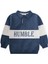 Polo Yaka Baskılı Sweatshirt 4-12 Yaş Lacivert 1