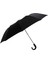 Baston Saplı Lüx Şemsiye Yarı Otomatik Siyah 6