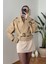 Kısa Kemerli Premium Trençkot- Camel 1