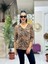 NC22884 Desenli Triko Bluz Camel 1