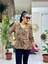 NC22884 Desenli Triko Bluz Camel 2