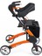 Rolatör Yürüteç Turuncu | Alüminyum Gövde, 7'' Pvc Tekerlekli, Katlanabilir ve Frenli DY049147L 2