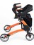 Rolatör Yürüteç Turuncu | Alüminyum Gövde, 7'' Pvc Tekerlekli, Katlanabilir ve Frenli DY049147L 4