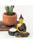 Buddha Temalı Gold Siyah Tealight Mumluk 2