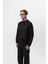 Erkek Örgü Detaylı Triko Siyah 2