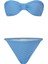 Mavi Çizgili Starplez Bikini 1