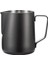 304 Çelik 600 ml Siyah Teflon Kaplama Kahve Süt Köpürtme Potu Sütlük Pitcher 3