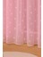 Pembe Yıldızlı Tül Perde, Kız Çocuk Odası, Sık Pile, Düz, Sade, Tül Perde, Kornişli, Pembe 5