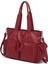 Barcelona Büyük Shopper Çok Cepli Uzun Askılı Kadın Omuz ÇANTASI1927 Bordo 2