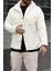 Peluş Ceket Unisex Fit Kalıp Cepli - Düğmeli Gömlek - Polar Hırka 2