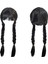 Wednesday Addams Karakter Peruk – 61 cm Uzunluk, Isıya Dayanıklı Sentetik Örgülü Saç, Doğal Siyah, Halloween & Parti Kostüm Peruğu 1