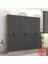 Venüs 6 Kapaklı Bazalı Gardırop Tamamı Mdf 4