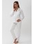 Interlok Düğmeli Hamile Lohusa Uzun Kol Pijama Takımı 1354-01 4
