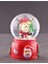 Noel Baba ve Çam Ağacı Temalı Mini Boy Işıklı Yılbaşı Kar Küresi 6.5 cm 1