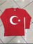 Unisex Kırmızı Tişört Uzun Kol Pamuklu Casual Tarzda Türk Bayrağı Desenli 1