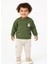 Erkek Bebek Cepli Haki Sweatshirt ve Taş Eşofman Takımı - Çocuk Giyim 5