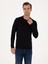 Erkek Lacivert Regular Fit Pamuk Karışımlı Polo Yaka Basic Triko Kazak 50318673-VR033 10