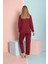 Ercan Gömlek Uzun Kol Pijama Takımı Koyu Bordo 2