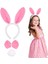 Pembe Tavşan Kostüm Seti – Taç, Papyon, Ponpon (12’li Paket) 4