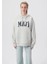 Mavi Logo Baskılı Kapüşonlu Gri Sweatshirt 1600361-34322 8