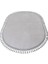 Vl Comfort Oval Ponpon Saçaklı Peluş Halı Gri 3