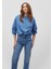 Kadın Bisiklet Yaka Mavi Basic Sweatshirt 1610198-70885 8