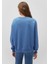Kadın Bisiklet Yaka Mavi Basic Sweatshirt 1610198-70885 9