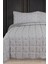 Lesya Nakışlı Elyaf Dolgulu Çift Kişilik 240X260 cm Yatak Örtüsü Gri 1